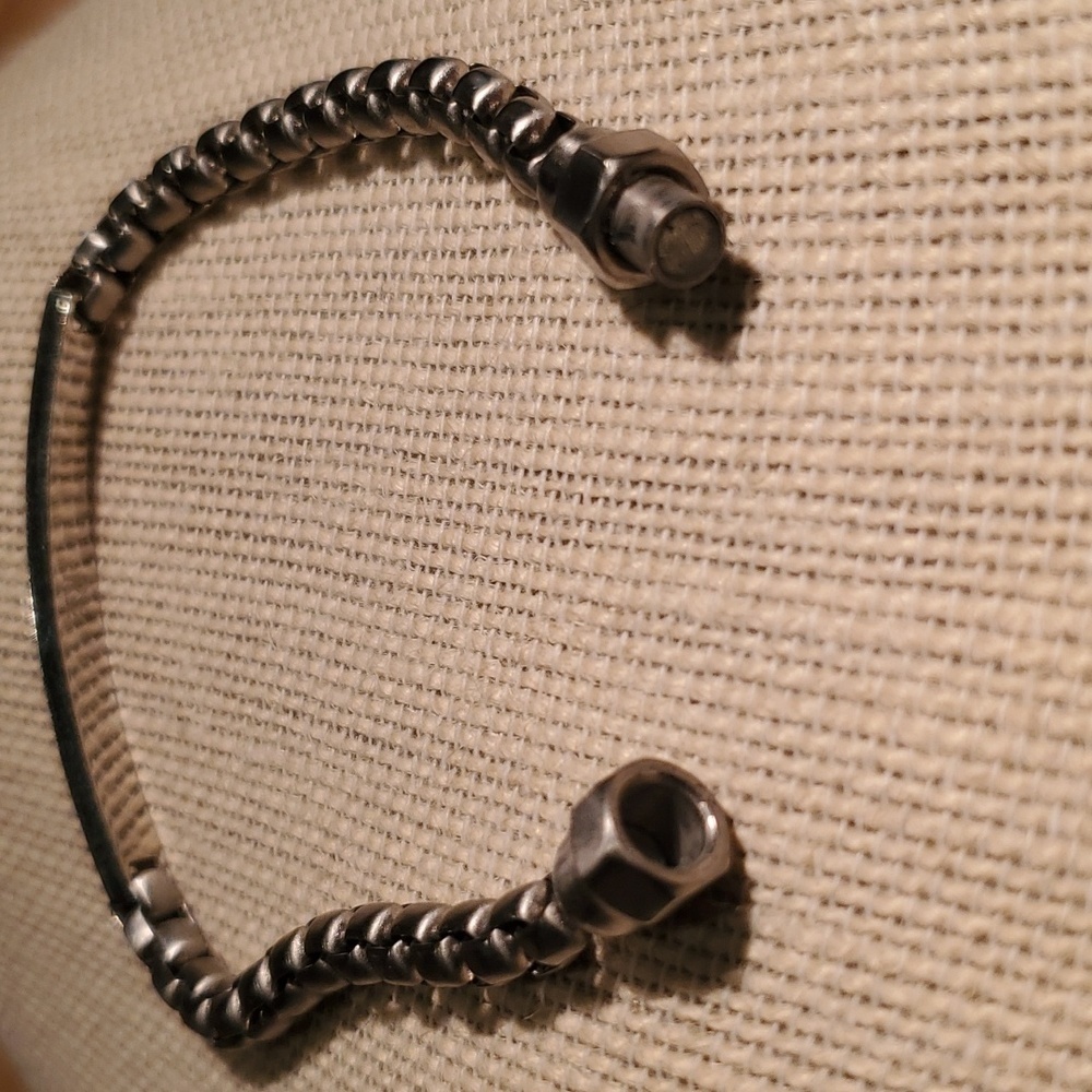 🧿SILVER TONE CHAIN LINK BRACELET - Picture 3 of 11